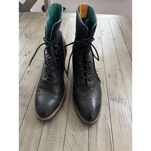 PS Kaufman no.2018 crosswalk tall lace-up boot black leather Size 9.5 - Picture 2 of 9